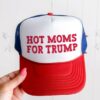 MAGA Women’s Snapback trucker hat, Donald Trump 2024 MAGA Patriots Hat, Hot Moms for Trump Apparel, President Hat, Ladies Trump Hat 2024