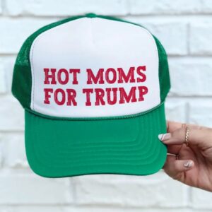 MAGA Women’s Snapback trucker hat, Donald Trump 2024 MAGA Patriots Hat, Hot Moms for Trump Apparel, President Hat, Ladies Trump Hat 20243