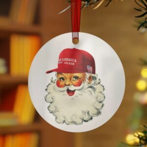 Make Christmas Great Again Metal Christmas Ornaments, MAGA Christmas Ornament, Trump Gifts, Pro Trump Ornament1