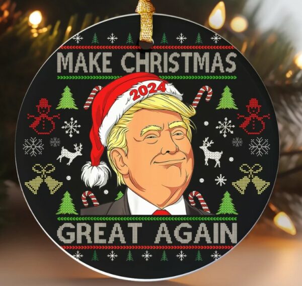 Political Christmas Ornaments Funny Ornaments Political Conversation Starter Christmas Tree Ornaments Trump Great Again Christmas Ornament