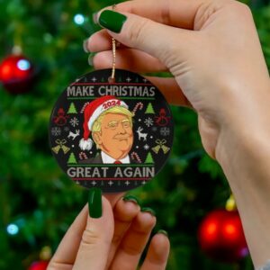 Political Christmas Ornaments Funny Ornaments Political Conversation Starter Christmas Tree Ornaments Trump Great Again Christmas Ornament2