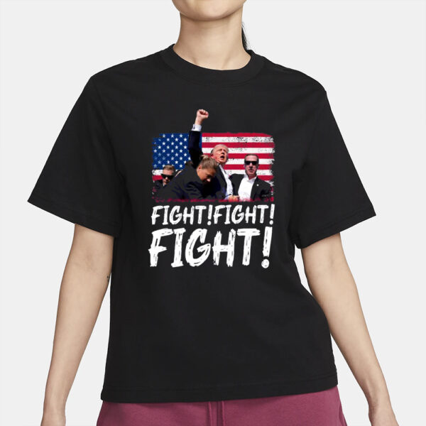 President Donald Trump 2024 Shirt, Trump Fight Fight Fight Shirt, God Bless Trump Shirt2