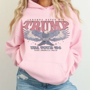 Retro Trump 2024 Election Hoodie Take America Back Republican Sweatshirt 80s Vintage Style MAGA Sweater Eagle Graphic Hoodie 45 47 Hoodies3