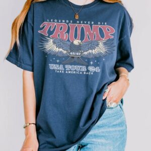 Retro Trump 2024 Election Shirt Take America Back Republican Shirt Vintage Style MAGA Tshirt Distressed 80s Eagle Graphic Tee 45 47 Shirts3