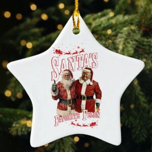 Santas Favorite Felon Trump Christmas Ornament, MAGA Christmas 2024 Ornament, Christmas Party Ornament, Trump Christmas 2024 Ornament1