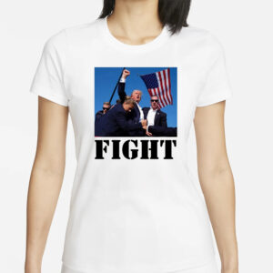 TRUMP SHOT FIGHT! Assassination Attempt Fist Pump American Patriotic Tee T-Shirt 20241