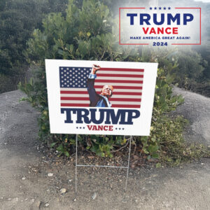 TRUMP VANCE Fist Pump lawn Yard Sign 2