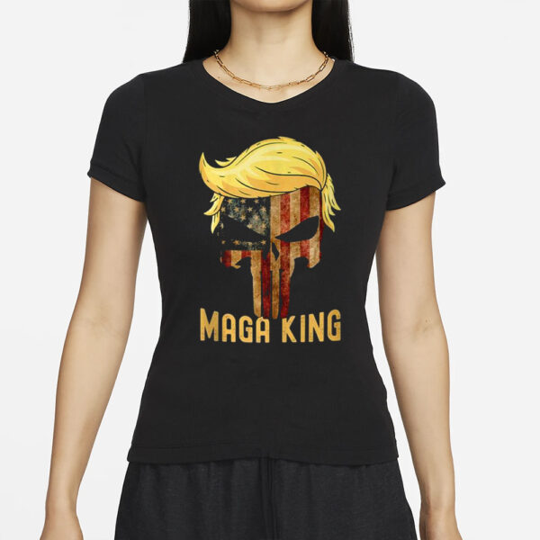 The Great Maga King Donald Trump Skull Maga King T-Shirts