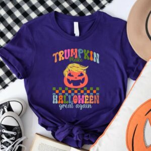 Trendy Trumpkin Halloween Shirt, Trump 2024 Election Shirt, Make Halloween Great Again, Western Halloween Sweatshirt and Hoodie, Pumpkin Tee2