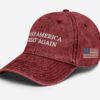 Trump 2024 Campaign Hat MAGA Make America Great Again President Donald Trump Hat Embroidered USA, Support Trump Vintage Cotton Twill Cap