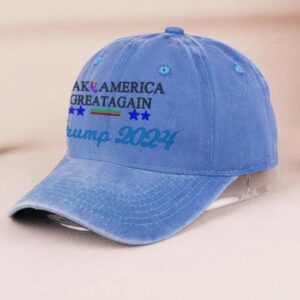 Trump 2024 Campaign Hat, MAGA Make America Great Again President, Donald Trump Hat Embroidered USA, Support Trump Vintage Cotton Twill Cap2