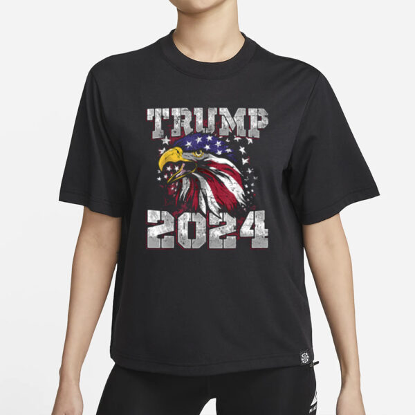 Trump 2024 Eagle American Flag Donald Trump Election 2024 T-Shirt1