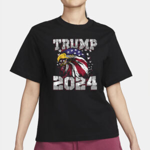 Trump 2024 Eagle American Flag Donald Trump Election 2024 T-Shirt2