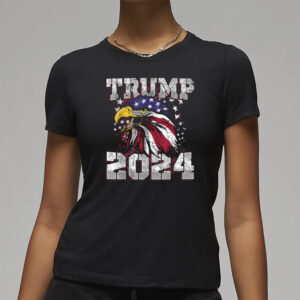 Trump 2024 Eagle American Flag Donald Trump Election 2024 T-Shirt3