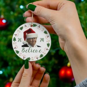 Trump 2024 Ornament, Trump Gift Ornament, Republican Gift Ornament, Conservative Christmas Ornament