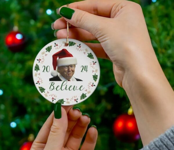 Trump 2024 Ornament, Trump Gift Ornament, Republican Gift Ornament, Conservative Christmas Ornament