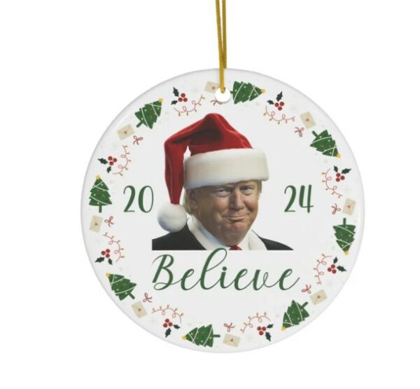 Trump 2024 Ornament, Trump Gift Ornament, Republican Gift Ornament, Conservative Christmas Ornament1