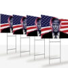 Trump 2024 Signs, Patriotic Trump Yard Sign, American Flag Background Yard Sign