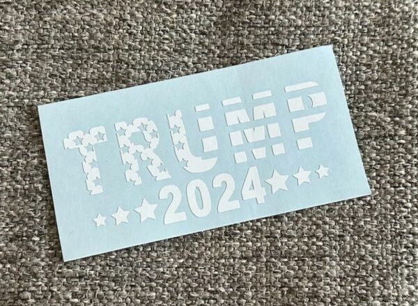 Trump 2024 Stars & Stripes Decal, Available in Many Sizes and Colors, Free Shipping w Tracking, Trump Decal, Vinyl Decal, Car Window Decal