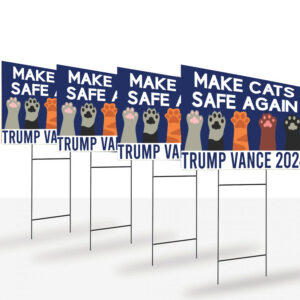 Trump 2024 Yard Sign ,Cats For Trump Vance Yard Sign