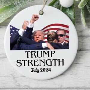 Trump Assassination Attempt Ornament, Trump Shooting Ornament, Donald Trump Gift, Trump Rally Shooting 2024, Republican Trump,Patriotic Gift