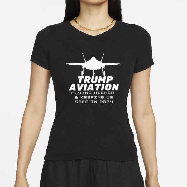 Trump Aviation Flying higher and keeping us safe in 2024 white Essential T-Shirts
