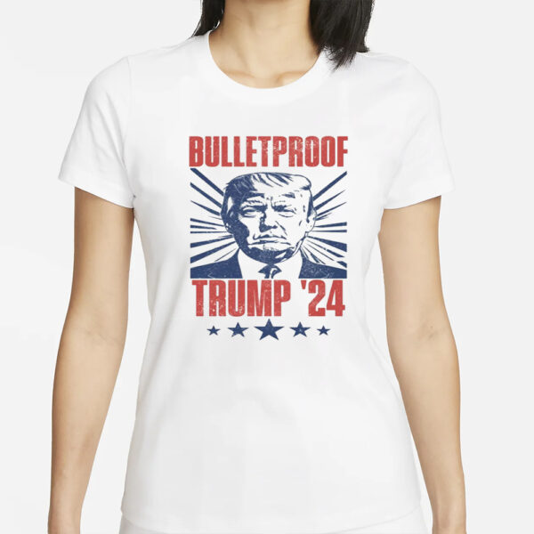 Trump Bulletproof Tank, MAGA Tee Shirt, Conservative Shirt, Election 2024 Republican Tshirt, Women's Ideal Racerback Tank1