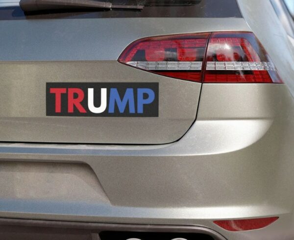 Trump Car Bumper Sticker Magnet, Pro Trump 2024 Car Magnet, Republican Merch, Trump Vance Swag, Simple Red White Blue Trump, Car Accessory