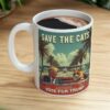 Trump Cat Ceramic Mug, Funny Political Election Gift, Save the Cats Vote for Trump, President Trump Mug, Save the Cats Mug, Cats for Trump