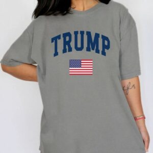 Trump Comfort Colors Shirt, Pro Trump Crewneck, Republican Unisex TShirt, Vote Trump 2024, Gift for Conservative, Trump Supporter USA Flag3