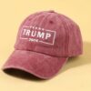 Trump Embroidered Cap Trump 2024 Campaign Hat MAGA Hat Support Trump Vintage Cotton Cap Custom Embroidered LOGO Hat