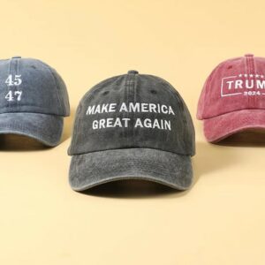 Trump Embroidered Cap Trump 2024 Campaign Hat MAGA Hat Support Trump Vintage Cotton Cap Custom Embroidered LOGO Hat2