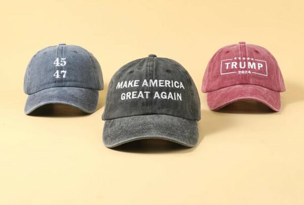 Trump Embroidered Cap Trump 2024 Campaign Hat MAGA Hat Support Trump Vintage Cotton Cap Custom Embroidered LOGO Hat2