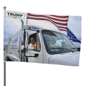 Trump Garbage Truck Flags