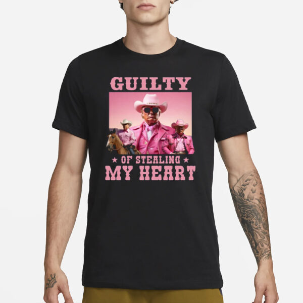 Trump Guilty Of Stealing My Heart Shirt Funny Pink Trump Shirt Trump 2024 Shirts2