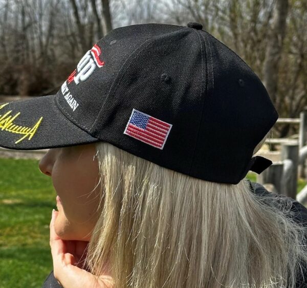 Trump Hat Make American Great Again 2024 MAGA Cap Trump autograph Cap American Flag Trump Hat Trump Supporter Black Trump Cap MAGA 2024 Hat2