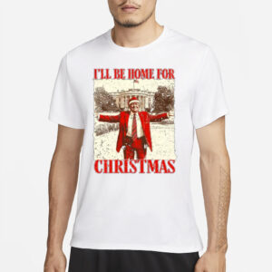 Trump I'll Be Home for Christmas Sweatshirt, Humorous Trump Christmas Shirs2