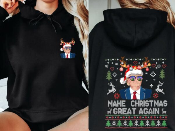 Trump Make Christmas Great Again Sweatshirt, Xmas Trump Comfort Colors T-Shirt, Santa Trump Shirt , Trump Support Christmas Tee2