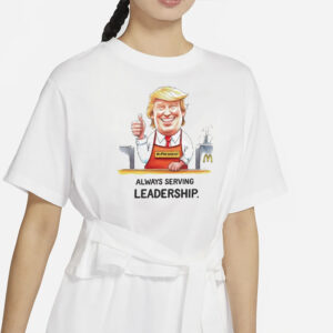 Trump McDonald’s always serving leadership shirt