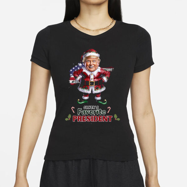 Trump Santa favorite President tshirt, Trump parody 2024 T-shirt