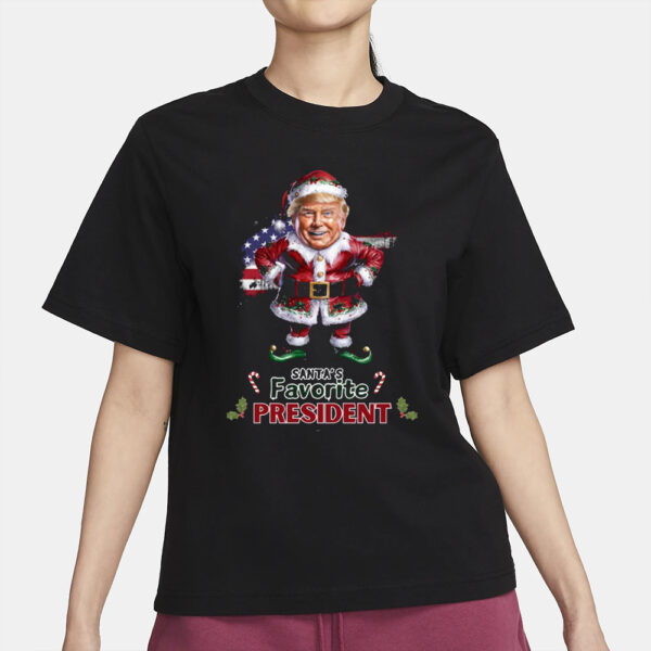 Trump Santa favorite President tshirt, Trump parody 2024 T-shirt2