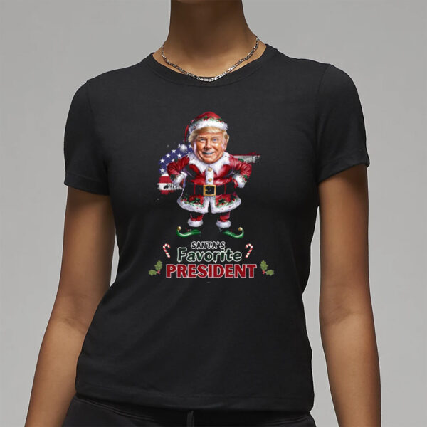 Trump Santa favorite President tshirt, Trump parody 2024 T-shirt3