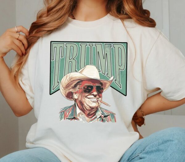 Trump Shirt Western Trump Tee Cowboy Shirt Make America Great Trump Daddy Shirt MAGA Trump President Tee Donald Trump Funny Republican Gift1