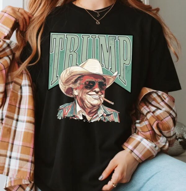 Trump Shirt Western Trump Tee Cowboy Shirt Make America Great Trump Daddy Shirt MAGA Trump President Tee Donald Trump Funny Republican Gift2