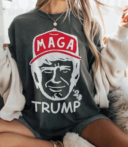 Trump T-shirt, Comfort Colors T-shirt, Vote Trump Tee, Trump 2024, Size up for Oversized, Comfort Colors Tee2