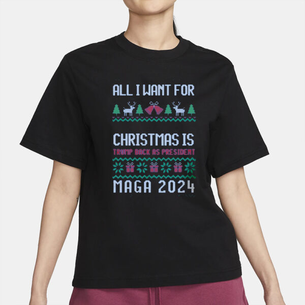 Trump Ugly Christmas Trump Shirt MAGA 2024 Funny Christmas T-shirts2