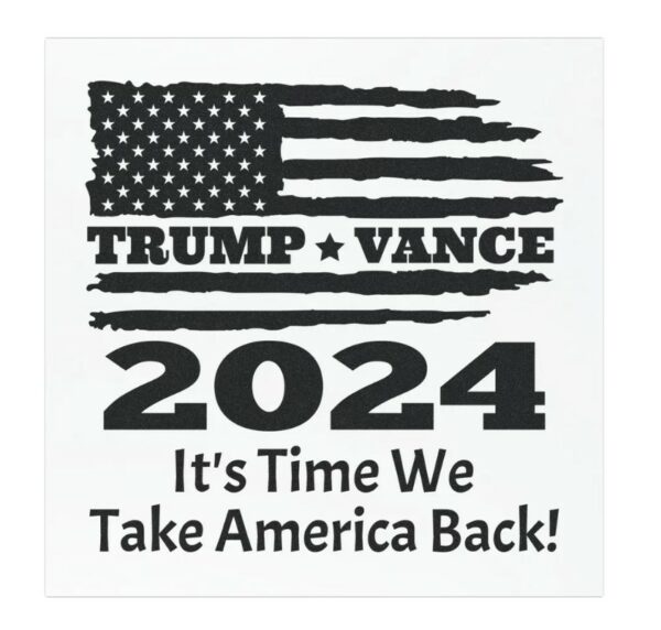 Trump Vance 2024 Car Magnet - Patriotic Political Support Bumper Sticker, USA Election Decor, Conservative Gift1