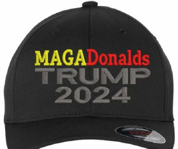 Trump Vance 2024 MAGADonalds Embroidered Hat Flex Fit or Adjustable