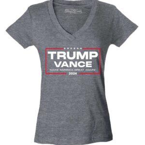 Trump Vance 2024 Make America . Women's V-Neck T-Shirt Slim Fit Trump Shirt. Trump 2024 Shirt. Election 2024 T Shirt. American Flag Shirt.2