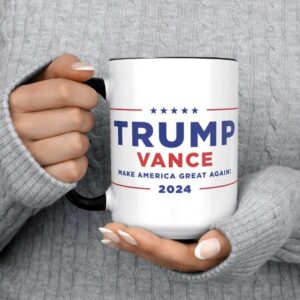 Trump Vance 2024 Mugs - Your Choice of 11oz or 15oz Mugs with Official LOGO and Campaign Logo Republican Nominee Donald J Trump - JD Vance3